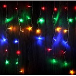 61M 1000 LED Christmas Icicle light Multi (Clear Cable)